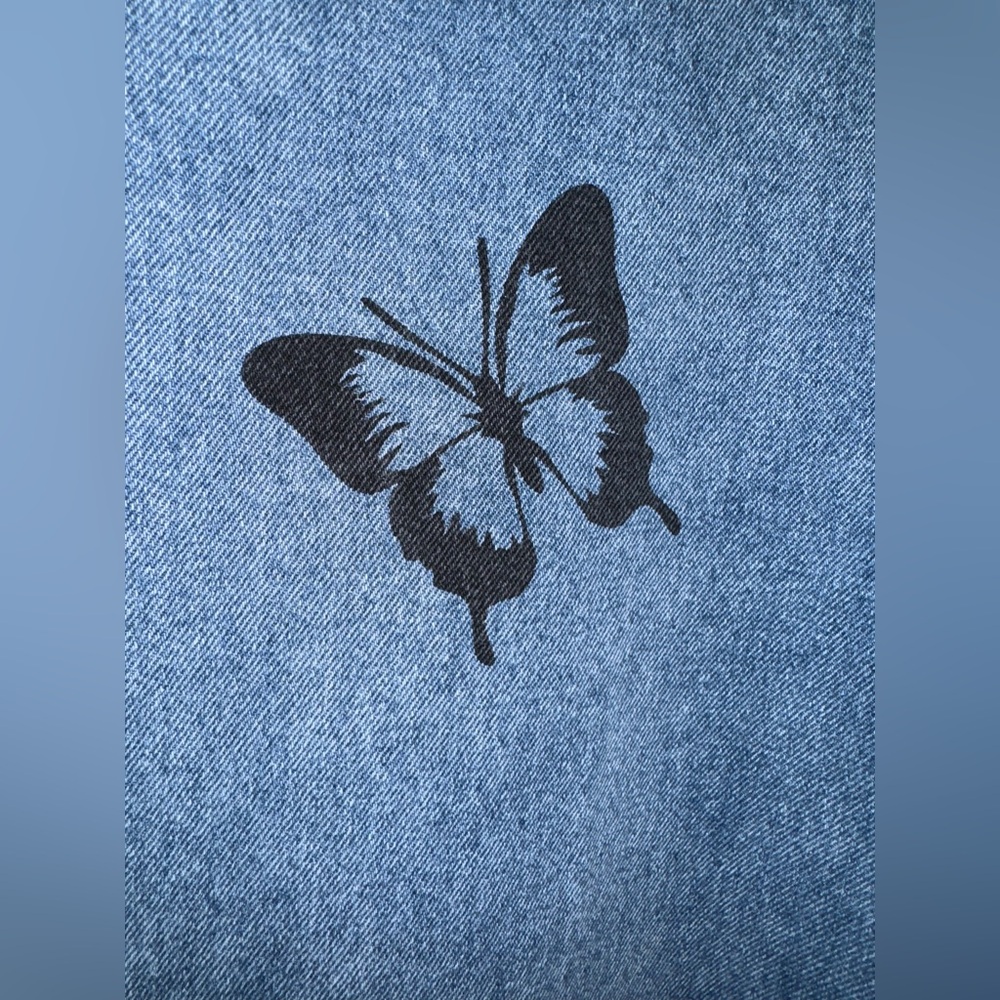 Breathtaking Butterflies Non Stretch Jeans - Medium Blue Wash - Picture 5 of 9